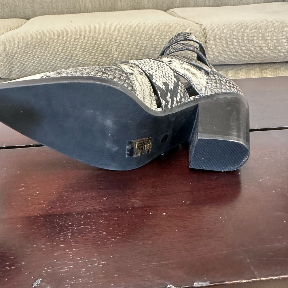 Jeffrey Campbell Pointed Python-Print Buckle Boot… - image 6